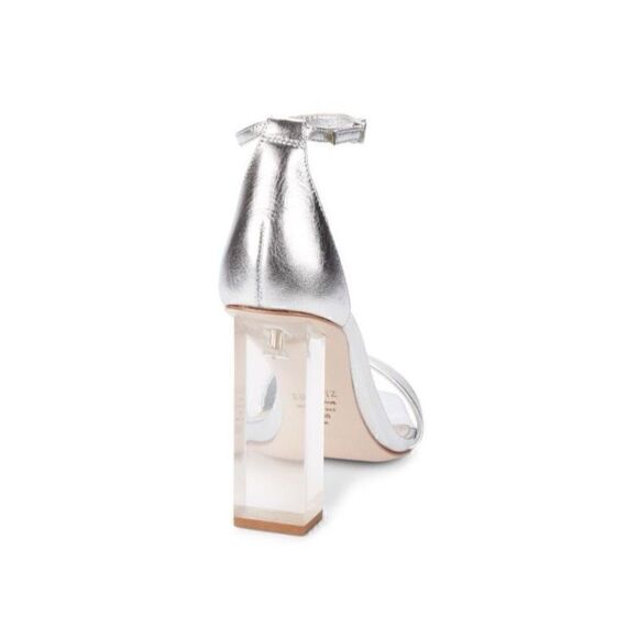 SCHUTZ Sanai Metallic Leather Heeled Sandals - Picture 3 of 9